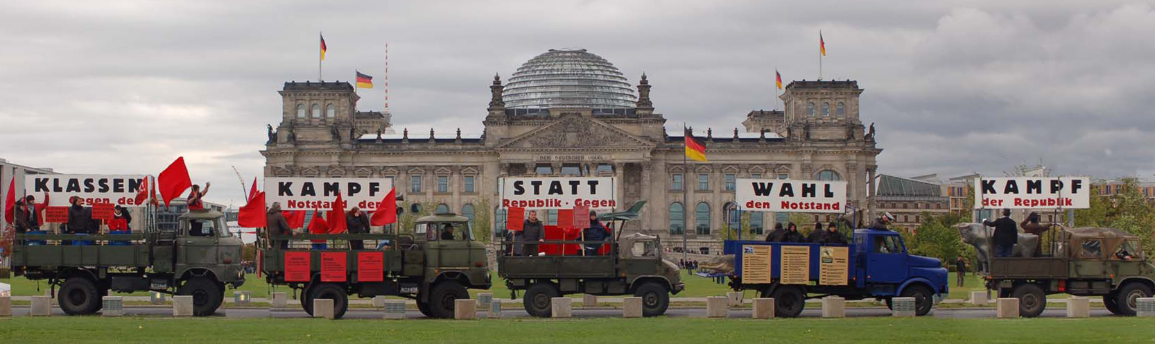 Aktionszug vor dem Reichstag